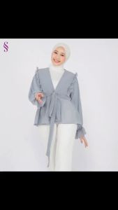 Outer Ceruty baby doll kondangan oversize Sabila outer hijab style wanita kekinian Lebaran 2023