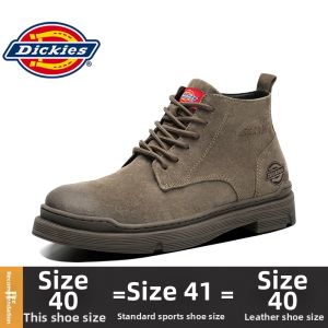Dickies | Men Winter New Fleece Lined Snow Boots Work Style Genuine Leather