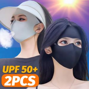 Summer Hyaluronic Acid Facekinis Outdoor Motorcycle Cycling Full Face Sunscreen Mask UPF 50+ Ice Silk Cool UV Protection Cover