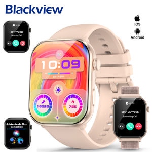 2025 New Blackview R60 Smart Watch 1.96 AMOLED HD Screen Men Women Smartwatch Health Monitoring Fitness Watch for Android IOS