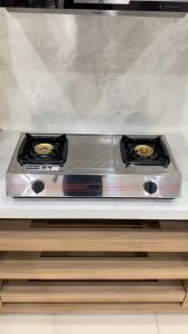 Rinnai เตาแก๊สตั้งโต๊ะ 2 หัว หน้าเตาสแตนเลส หัวทองเหลือง รุ่น RT-902A RT902A RT 902A