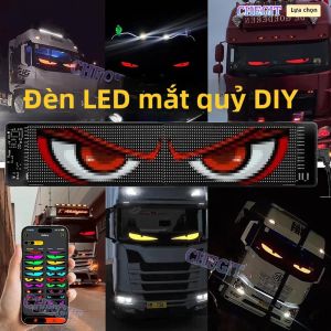 Màn Hình LED Ma Trận Điều Khiển Bluetooth Mắt Quỷ Hoạt Hình Mẫu Xe Logo Tự Chế Đèn Quảng Cáo Sáng Biển Hiệu LED