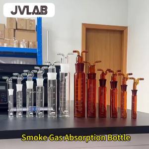 Smoke Gas Absorption Bottle Sand Core Porous Clear Absorption Tube Filtration Purification Lab Use 10/25/50/75/100/125/250ml