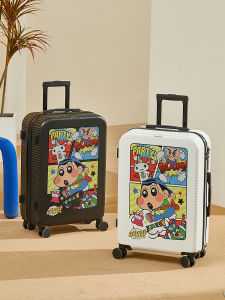 Multi-Functional Large Capacity Graffiti Luggage Cartoon Style Mens Carry-On Suitcase with Combination Lock Travel Bag