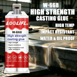 W-668 Casting Glue Ab Metal Repair High Strength Waterproof Heat Resistant Alternative Welding Glue for All Metal Crack Repair