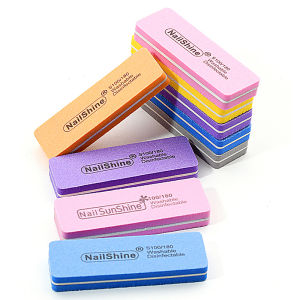 10/20Pcs Pack Square Form Mini Nail File Blocks Colorful Sponge Nail Polish Sanding Buffer Manicure Care Nail Art Tools Kits