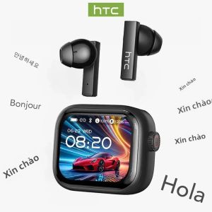 Tai Nghe Không Dây Thể Thao Bluetooth V6 TWS HTC NE40 Ultra HD Tích Hợp Chức Năng Dịch Thuật AI Khử Tiếng Ồn Có Mic Thiết Kế Kim Loại Và Nhựa