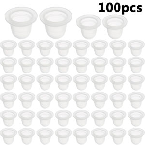 100pcs Silicone Tattoo Ink Cups for Pigment Storage Disposable Ink Holders S/L Tattoo Pigment Container Caps Tattoo Accessories