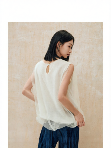 SUSHE | Elastic Pure Wool Layered Bud Sleeveless Top
