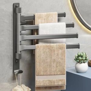 Rotating Adjustable Bathroom Towel Rack