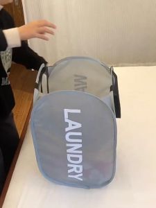 Dirty Clothes Basket Skeleton Ventilated Foldable Easy Storage Portable Large Capacity Clothes Basket Laundry Basket