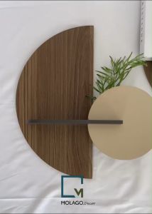 Kệ gỗ decor treo tường trang trí bàn học phòng khách phòng ngủ nhà bếp để sách không cần khoan Molago BA-N