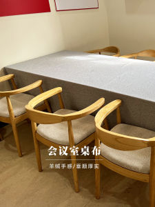 Large Size Rectangular Business Meeting Tablecloth Office Pure Color Simple Modern Style Tablecloth for Conference Room Tea Room