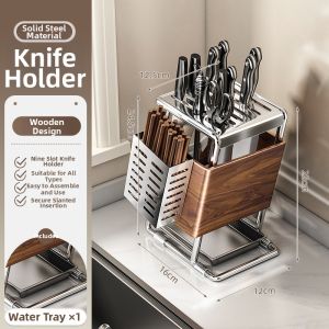 Vintage Table Knife Storage Rack Organizer