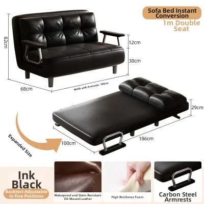 Compact Foldable Sofa Bed for Two People 1.2m