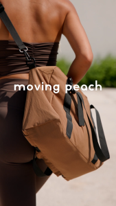 Moving Peach Sport nylon Bag Dual-Way Large-Capacity Workout Bag Textured & Easy-Care Durable Multiple Compartments Detachable Strap Secure lnner Pocket Lightweight Abrasion-resistant Gym Outdoor Fitness Everyday Use