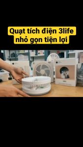 Quạt tích điện gấp gọn Xiaomi 3Life 008 dung lượng pin 8000mAh có thể quay chuyển hướng 150 độ