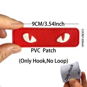 Cat Tiger EyesEvil Eye Badge Clothes Patches with Hook and Loop Glow In DarkMilitary Tactical Badges Sticker For HatBackpack