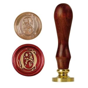 1set 26 Letter A-Z Wax Seal Stamp with wooden handle Wax Seal Paint Copper Head for Envelope Gift Invitation Card Sticker