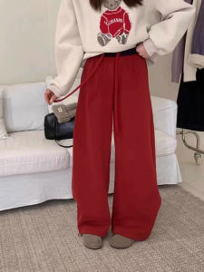 กางเกงขายาวทรงหลวมเอวสูง ทรงหลวม ทรงหลวม 2 ทาง ทรงหลวม กางเกงขายาวลำลอง เอวสูง สไตล์ใหม่ ฤดูใบไม้ผลิ 2025