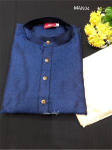 ✈️Art Silk Woven Zari Treaditional Mens Kurta ชุดเซ็ท เสื้อ+กางเกงพร้อมส่ง