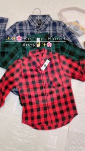 Kemeja Flanel Anak Laki- Laki Lengan Panjang Bahan Premium Usia 2 - 12 Tahun Best Seller Motif Kotak - Kotak