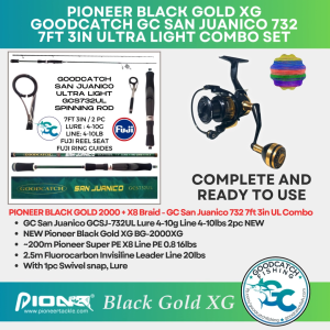 PIONEER Black Gold and GC San Juanico Ultra Light Casting Combo Set Fishing Buddy GoodCatch