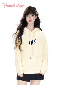 Áo Nỉ Trùm Đầu in Hình Mèo Dễ Thương Cho Nữ Áo Nỉ Mùa Thu Đông Đơn Giản Đa Năng Cho Cặp Đôi Áo Nỉ Cotton Polyester Thường Ngày