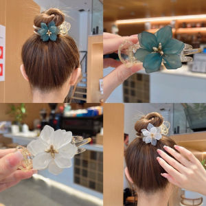 Korean Flower Ball Head Grab Clip Temperament Wild Net Red with The Same Style Back Head Hairpin Fashion Fresh Hipster Clip Shark Clip