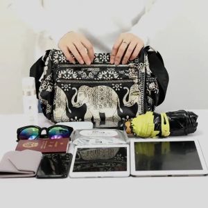 กระเป๋าสะพายไหล่ Hobo สำหรับผู้หญิงของช้างชาติพันธุ์ 2023 กระเป๋าสะพายไหล่ Messenger แบบสบาย ๆ 3 ใน 1 ราคาถูกต้อง รายละเอียดสุดท้าย