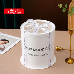โปร่งแสง รอบกล่องเค้กวันเกิด 4/6 นิ้ว Triple Double Layered บรรจุภัณฑ์สําหรับเบเกอรี่และ Pastry Diy ครัวเครื่องมือทําอาหาร