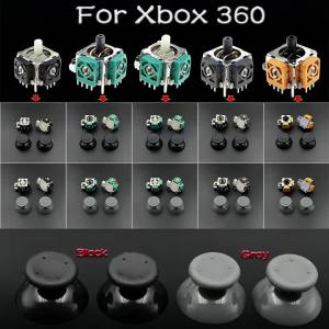 Thay Thế Chiết Áp Cần Điều Khiển Tương Tự 3D Cho Bộ Điều Khiển Trò Chơi Xbox 360 Với Nắp Cần Điều Khiển Màu Đen/xám - Phụ Kiện Sửa Chữa
