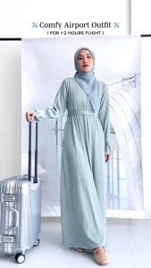 HAYNA Maldive Dress (Sand) - Daily Dress Busui Friendly Gamis Wanita Muslim