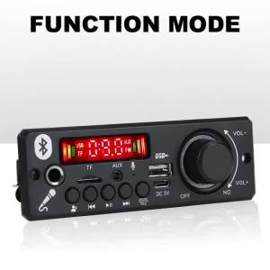 KEBIDU | KEBIDU Bluetooth MP3 Decoder Board 6W Amplifier Wireless MP3 Player DC 5V Car Audio Moudle Mic Call USB TF FM Radio For Speaker