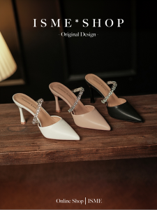 Princess Style Flat Heel Sandals Womens Open Toe Slippers with Diamond Detailing for Outdoor Wear Black Color Spring Summer