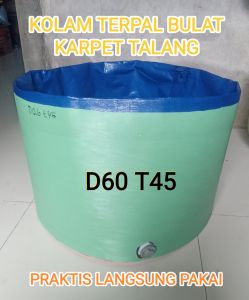 Kolam Terpal Karpet Talang D60 T45 Bahan A20 Korea Praktis Langsung Pakai