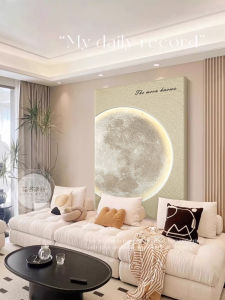 Modern Decorative Painting Moon Rock Sandstone Living Room Wall Lamp Entrance Hanging Artwork Sofa Background Wall Floor Standing Picture
