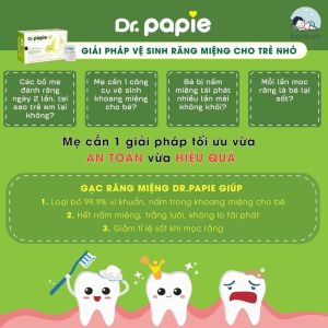 Gạc rơ lưỡi Dr Papie chính hãng hộp 30 gói