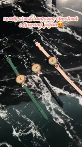 EFJ210 Jam Tanga Retro Bulat Jam Tangan Casual Wanita Jam Tangan Analog Quartz