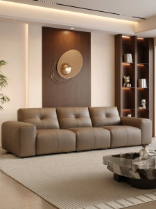 Luxury Top-grain Leather Tufted Italian Style Sofa