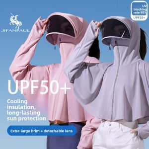 Summer UV Protection Cycling Hat with Unblowable Full Face Mask and Neck Protection