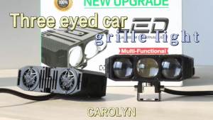 High Power Car Spotlight with Fan LED Grille Driving Fog Work Light 12V 24v External Auxiliary Light for SUVs Off-Road Vehicles
