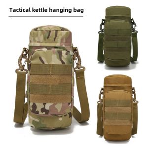 Tactical Kettle Bag Multifunctional Hanging Pot Crossbody Kettle Bag Outdoor Water Bottle Pouch Portable Mountain Climbing Biking Water Bottle Cup Bag
