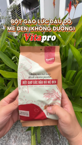 Bột gạo lức đậu đỏ mè đen không đường Vitapro (thùng)
