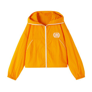 URLAZH | Dopamine Boost Citrus Print Lightweight Hooded Jacket