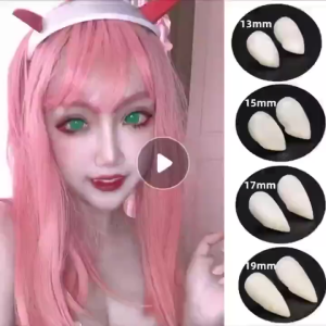 Adjustable Vampire Teeth Safe Soft Material Multi Size Fit Horror Theme Photography Prop Party