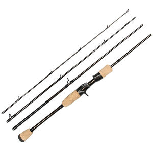 4 Sections 1.98m M Power Fast Action Spinning Fishing Rod Travel Lure Rod 2-6LB Line Portable Packable Lightweight Bass Fishing