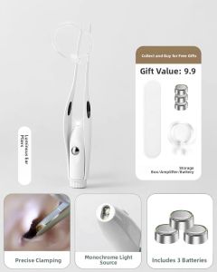 IMLUCKY | Glowing Earwax Removal Tweezers Ear Cleaning Tool Children Special Use Glowing Ear Dredging Clamp Spoon Hole Ear Picking Tool