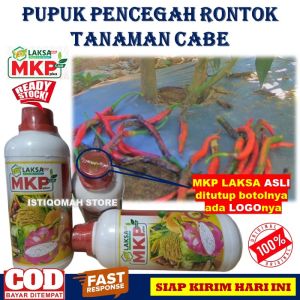 Pupuk MKP LAKSA GROW Cair Plus 500ML Obat Anti Rontok Bunga dan Buah Cabe - Pupuk Cair Penyubur Tanaman Cabe dan Anti Rontok Buah Cabe yang Bagus & Mujarab Murah TERLARIS