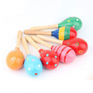 Moda Maracas Wooden Musical Toy for Kids Toys for Children Color Random